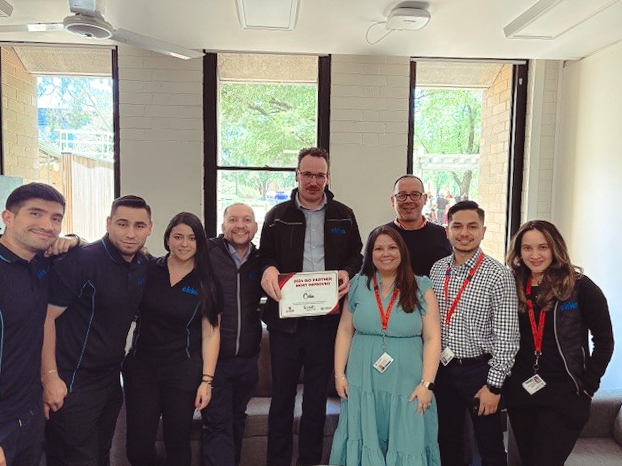 La Trobe University Cirka Team posing with the award