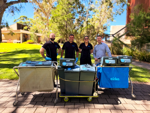 Cirka crew installed bins at Adelaide Unievrsity