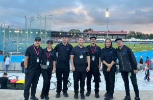 Cirka Crew posing for a pic at the State Sport Centre Trust during an event